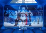 Commercial grade kids frozen bouncy castle with roof made of 610g/m2 pvc