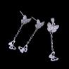 Buy cheap European Style Round Pink Heart Jewelry Pure 925 Silver For Girls from wholesalers