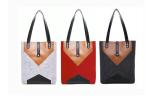 33*36 Cm Felt Leather Bag , Lightweight Easy Carrying Felt And Leather Bag