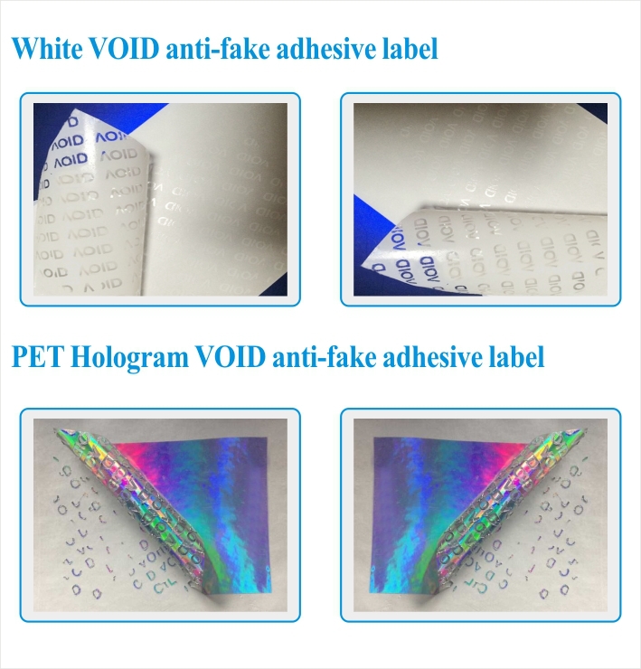 anti-counterfeiting non residue hologram Label material/hologram non transfer label material roll