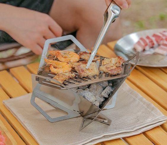 Buy cheap Customized Request Food Grade Non-Stick Stainless Steel Foldable Camping Grill Stove from wholesalers