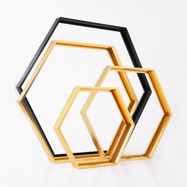 Buy cheap Hexagonal Aluminium Mirror Frame Furniture Profiles For Displaying Picture from wholesalers