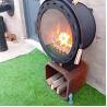 Buy cheap ISO9001 Indoor Wood Burning Fire Pits Wall Mounted Suspended Wood Stove from wholesalers