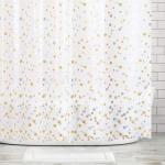 Factory Wholesale Fashionable PEVA Plastic Shower Curtain With Hooks for