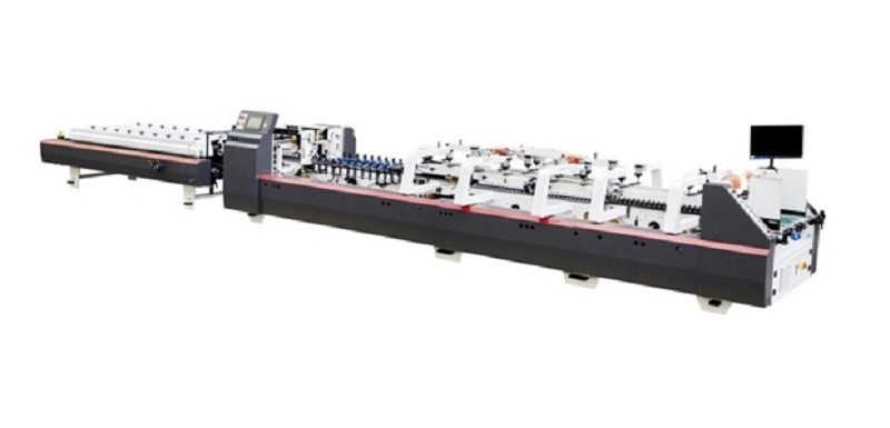 Automatic Crash Lock Bottom Box Folder Gluer Machine, Multi-function by gluing wheels