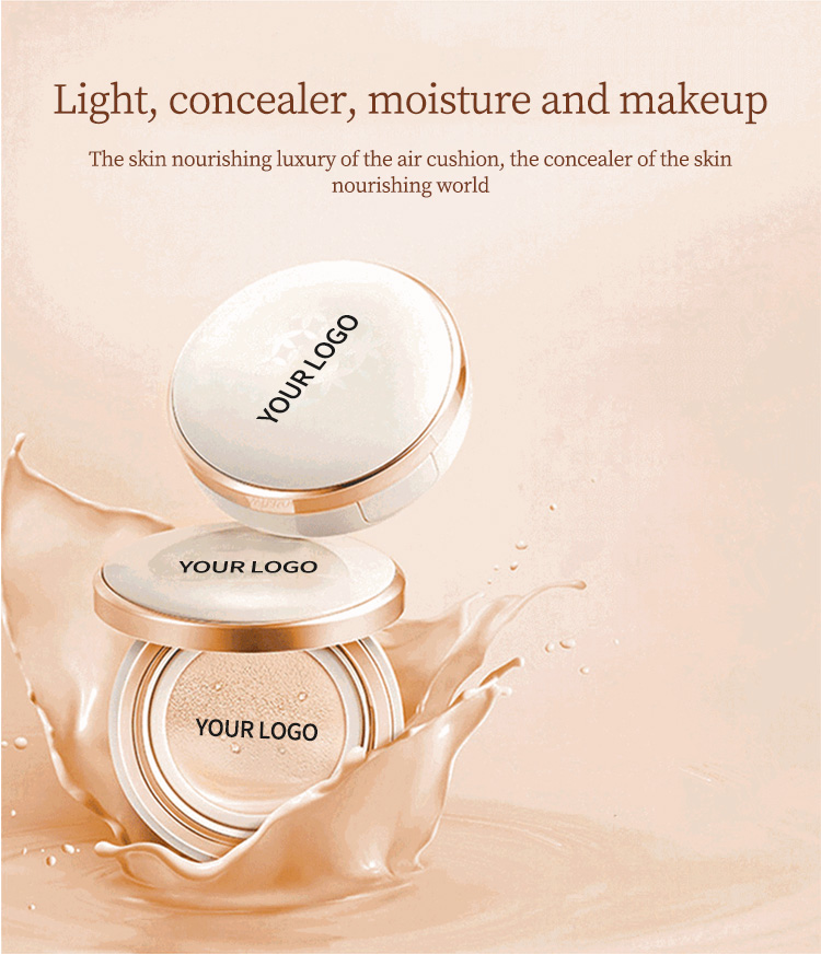 Cruelty-Free Vegan Full Coverage Waterproof BB & CC Cream Compact Foundation Cream SPF50+ Oil-contorl Cushion Foundation