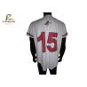 Buy cheap Full Printed White Slim Fit Baseball Jersey , Baseball Style Button Shirts With Numbers from wholesalers