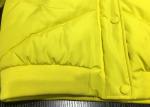 100% Polyester Yellow Young Hooded Bomber Jacket Warm Coats For Winter