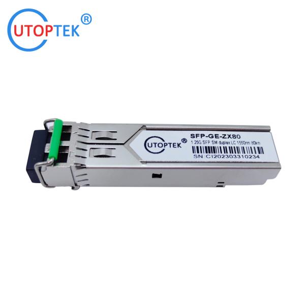 1.25G SFP 80km 1550nm optical transceiver module 1G sfp DDM for Cisco/Huawei/HPE/Juniper/ZTE/Netgear