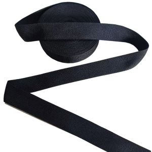 Buy cheap Polyester Plain Webbing Strap 1 Inch Black Soft Thin Tape from wholesalers