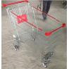 Buy cheap Galvanized Supermarket Shopping Cart 2 Tiers Grocery Store Baskets On Wheels from wholesalers