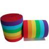 Buy cheap 9.5cm Striped Nylon Webbing Rainbow Elastic Band Woven Colorful from wholesalers
