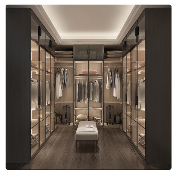 Buy cheap 18-22mm Thick Door Customized Wardrobe Dressing Room Walk In Closet from wholesalers