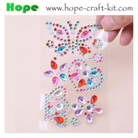Buy cheap 3D Acrylic Self Adhesive Diamond gem drill stickers Rhinestone Sheet for kids product