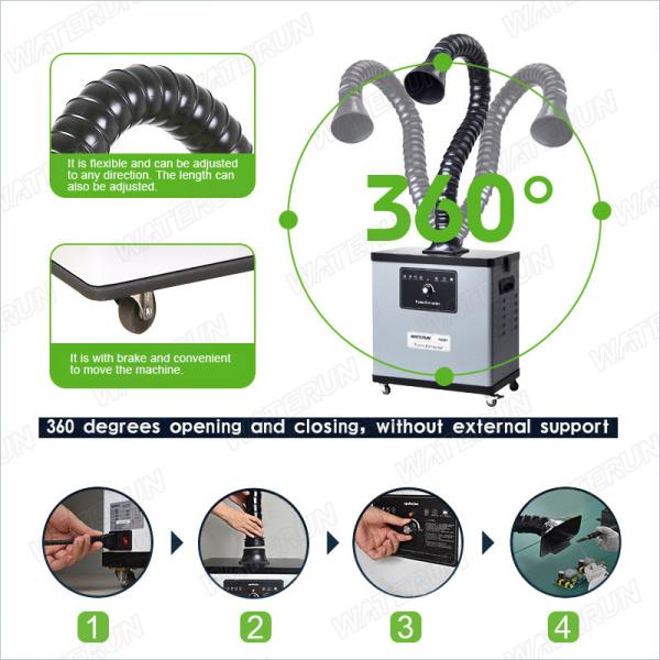 Single Fume Extractor Arms Soldering Fumes Extractors / Dust Collector / Air