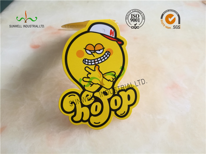 Personalized Yellow Octopus Swing Tags Glossy Varnishing Finished 2 Side