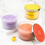 Christmas Glass Jar Scented Fragrance Candles Natural Soy Wax And 3 Wicks