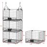 Buy cheap Sonyabecca 3-Tier Hanging Closet Organizer with Name Plate, Clothes Hanging Shelves 5 S Hooks, Wall Mount & Cabinet from wholesalers