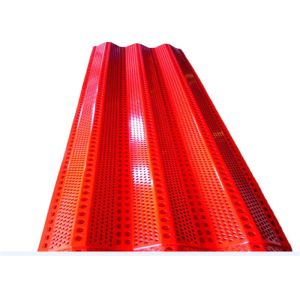 Buy cheap Single Peak Windbreak Fence Panels Red Powder Dust Suppression Wall from wholesalers