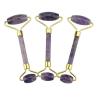 Buy cheap Purple Crystal Amethyst Facial Jade Stone Rollers from wholesalers