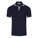 Buy cheap Dark Blue Mens Trendy T Shirts V Neck Collar Fabric Weight 180 Grams Customized from wholesalers