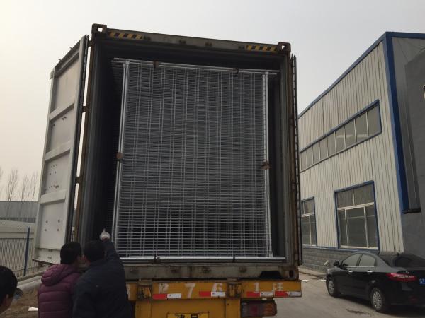 Buy cheap 14 microns temporary fencing panels 2100mm x 2400mm 60mm x 150mm x 3.00mm diameter clamp to suit OD 32 post from wholesalers