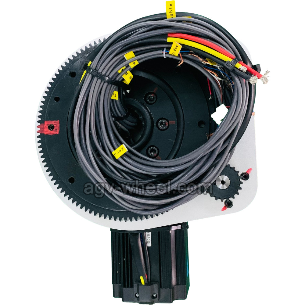 Vibrate Steering Agv Drive Unit Polyurethane Drive Wheel With Increment Encoder