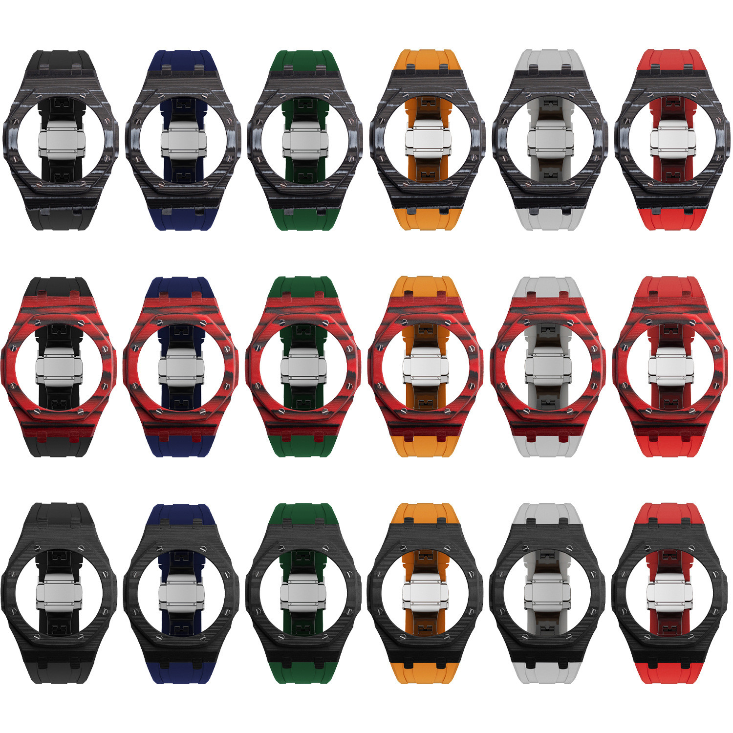 Modification Kit Casio Ga2100 Metal Case Silicone Strap Luxury