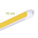 Flicker-Free Yellow Cover T8 LED Tube Light with 85-265V AC SMD 2835 LED Chip
