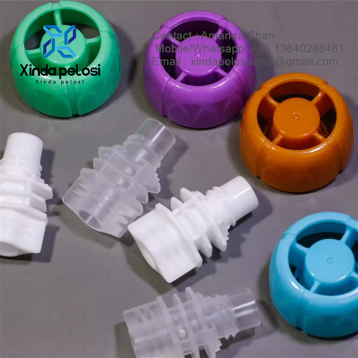 Custom PE Drink / Jelly / Yogurt / Sauce Double Gap Baby Cap Plastic Spout Cap