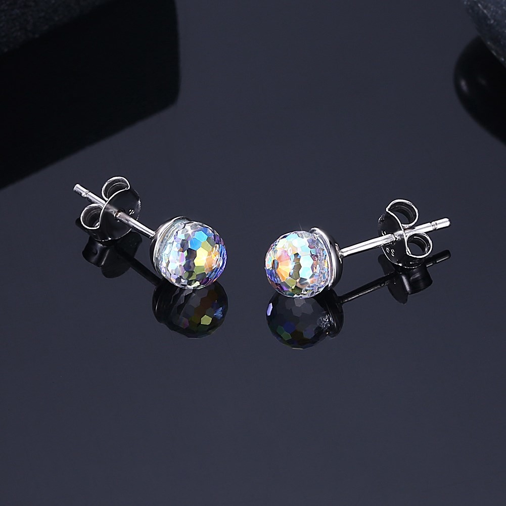 0.6X0.6cm 0.9 Gram Sterling Silver Jewelry Earrings Birthstone Ball Stud Earring SGS