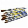 Buy cheap Oem Multicolored Acrylic Nail Brush Soft Hair Kolinsky Soft Hair Marble Handle Point from wholesalers