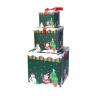 Buy cheap Lid And Base Christmas Cardboard Gift Boxes Christmas Decorations Box With Ribbon from wholesalers
