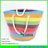 Buy cheap LUDA colorful straw beach tote bag paper straw cheap straw handbags from wholesalers