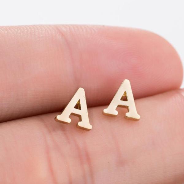 Buy cheap A-Z Alphabet Earrings in Stud Earrings Tiny Lovely Alphabat Letter Earrings for Women Girls Kids Personalized Jewelry from wholesalers