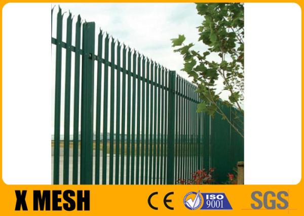 Buy cheap W Section 68mm Wrought Iron Fence Panels Green Pvc Coated For Chemical Plant from wholesalers