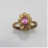 Buy cheap Women Jewelry Sterling Silver with 4x6mm Oval Red Cubic Zircon Ring(F26) from wholesalers