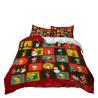 Buy cheap 40 Fabric Count Christmas Decor Duvet Cover Santa Happy Gift 3D Digital Printing Red Comforter Bed Set from wholesalers