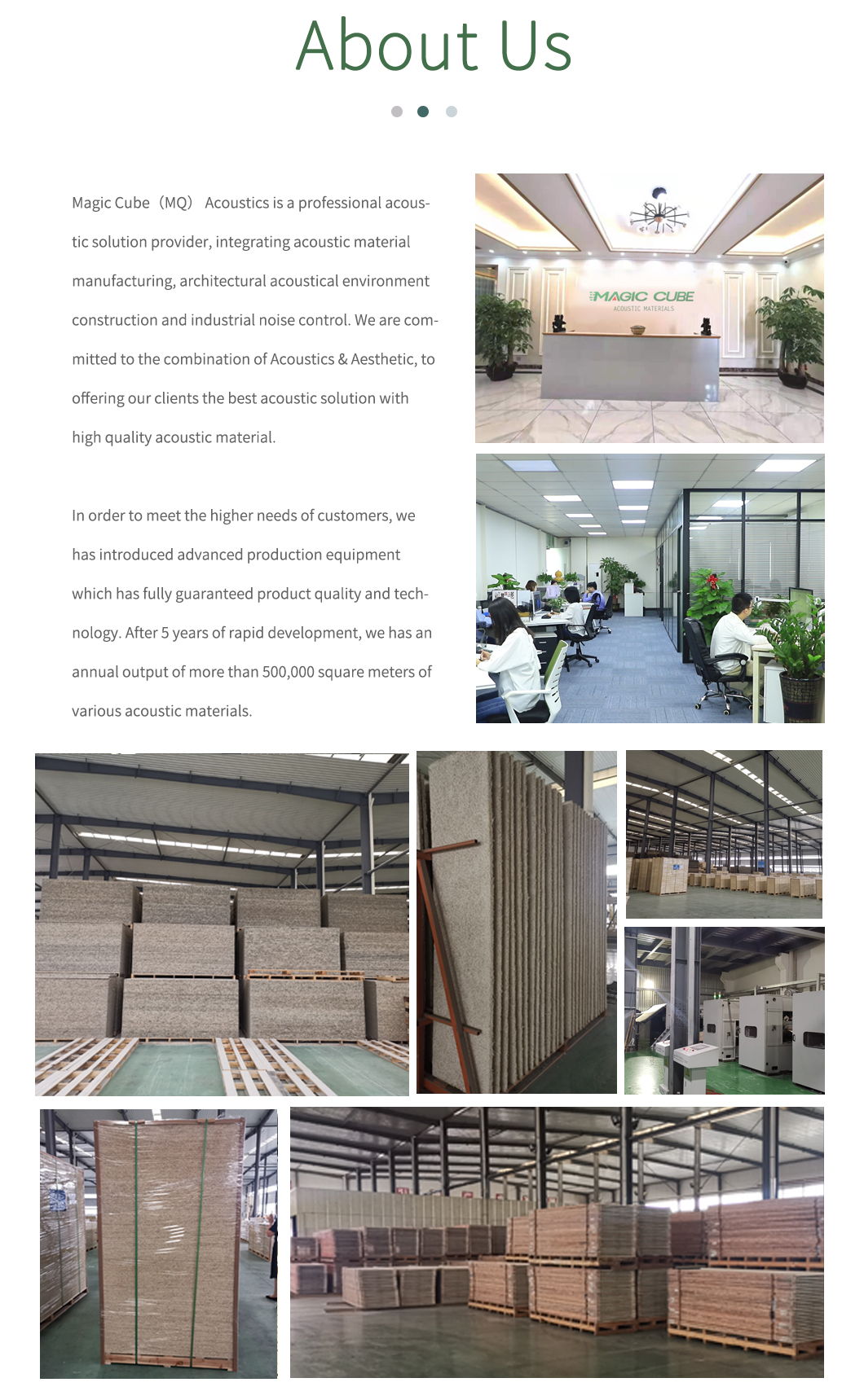 600*2400mm Indoor Decorative Acoustic Panel Ceiling Board with Density of 600-630kg/M3