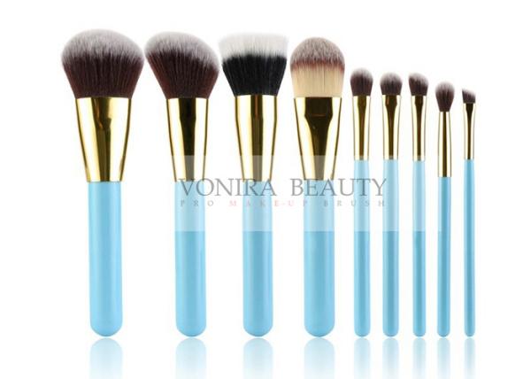 Buy cheap 9PCS New Facial Mass Level Makeup Brushes Blue Cosmetics Applicator from wholesalers