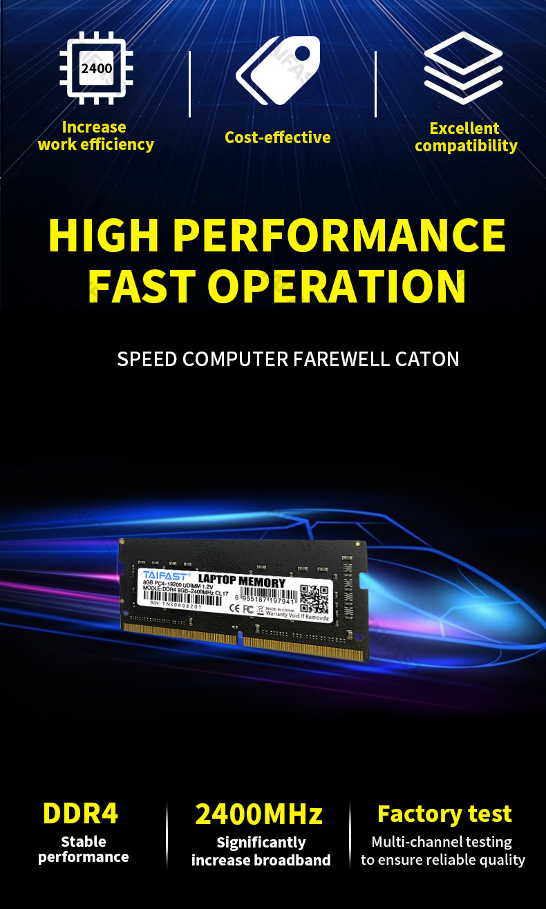240pin 8GB DDR4 Memory Ram So Dimm 2400mhz RoHS For Notebook Laptop