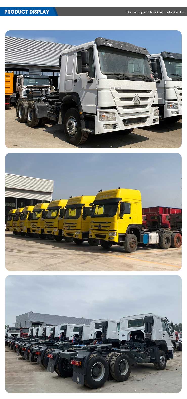 6x4 Drive Wheel Used Sinotruk Howo Head Tractor Truck with 6800 kg Gross Vehicle Weight