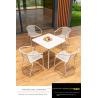 Buy cheap Carbon Steel 4 Seater Cafe Table Set Outdoor 600*730mm / 700*730mm from wholesalers