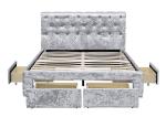 Torver Charcoal Plush Velvet Bed Frame BSCI CE EN-1725 Certification