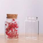 150ml 200ml Saffron Spice Glass Storage Bottle With Wooden Cork Cap