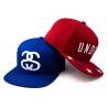 Buy cheap Custom 3d Puff Embroidery Flat Brim Snapback Hats Black Red Blue Color from wholesalers