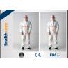 Buy cheap Medical Lever 15gram Disposable Hooded Coveralls Nonwoven White Hooded With Tape from wholesalers