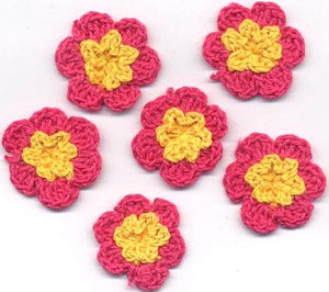handmade hook needle crochet diy accessories three-dimensional flower