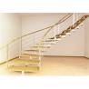Buy cheap Laminated Glass Building Curved Stairs With Tempered Glass / Stainless Steel Baluster from wholesalers