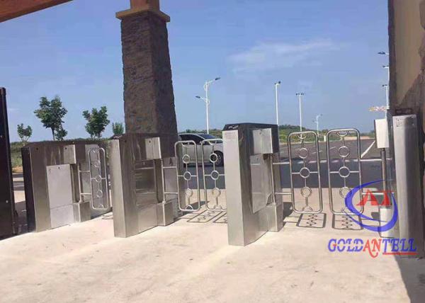 Buy cheap Non Touching Swing Barrier Gate Stainless Steel 35 Persons Per Min Running Rate from wholesalers